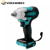 18V 520Nm Brushless Cordless Electric Impact Wrench Rechargeable 1/2 inch Wrench Power Tools Compatible For Makita 18V Battery
