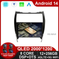 10.1"Android 14 2din Car radio For TOYOTA Camry 2012 2013 2014 Version multimedia Video Player GPS Stereo Navigation Carplay RDS
