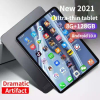 8GB + 128GB PC Tablet Portable Tablet 8GB 128GB Dual Android 10.0 Tablet PC 10.1 Inch