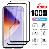 2Pcs Full Cover Black Edge Tempered Glass For Infinix Note 40 4G Screen Protector For Infinix Note40 note 40 infinix 6.78" Film