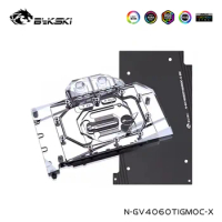 Bykski Water Block Serve For GIGABYTE Geforce RTX 4060Ti GAMING OC 16G/8G Graphics Card Cooler,With Backplate,N-GV4060TIGMOC-X