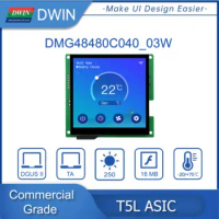 DWIN 4.0" IPS 480X480 Square Module Capacitive Touch Panel, TFT LCD, UART LCM HMI Intelligent Displa