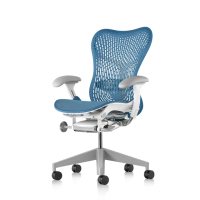 【Herman Miller】Mirra 2 全功能-白框/淺藍色 l 原廠授權商世代家具(人體工學椅/辦公椅/主管椅)