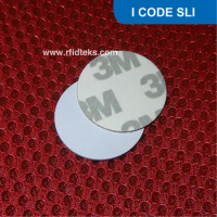 Dia 20mm RFID Tag RFID PVC Token with 3M Sticker rfid coin tags disc tags RFID PVC tag 13.56MHz, ISO 15693 with I CODE SLI Chip