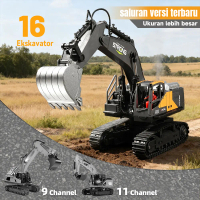 Excavator Remote Control 14 Saluran Mainan Mobil Eskavator Dengan Lampu eko Remot Mainan Ekskavator