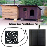 Outdoor Solar Panel Exhaust Fan IP65 Chicken House Exhaust Fan For Hamster Rabbit Smok Incubadora