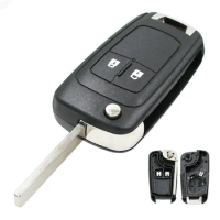 2-Button Folding Key Housing Replacement Folding Key For Opel Adam For Astra J For Cascade For Corsa E Key Shell Cover