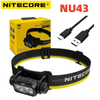 Nitecore NU43 Rechargeable Headlamp,1400 lumens USB-C Bright Lightweight for Camping,Running or Working,Spotlight Floodlight