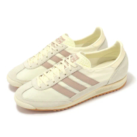 【adidas 愛迪達】休閒鞋 SL 72 OG 女鞋 米白 粉紅 麂皮 復古 愛迪達(JH7394)