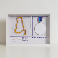 medal display frame kit half maraton mandiri jogja marathon 2024 (self install tanpa medali)