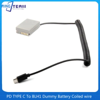 For Olympus OM-D E-M5 II 2 E-M1 PEN E-P5 Digital Camera PD Power Adapter to PS-BLN1 BLN-1 BLN1 TYPE-C Spring Wire Dummy Battery