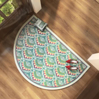 Wash-free American Doormat Light Luxury Non-slip Mat Carpet Peacock Element Home Decoration Livingroom Bathroom Leather rug