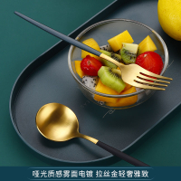 網紅叉子不銹鋼水果叉家用歐式創意可愛水果簽輕奢甜點勺子湯勺