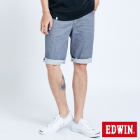 EDWIN 503 基本五袋式 五分牛仔短褲-男-灰色
