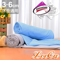 【LooCa】MIT吸濕透氣3-6cm薄床墊布套-拉鍊式(單人3尺-共2色)