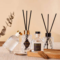 100ml Aroma Fragrance Reed Diffuser with Sticks, Natural Home Scent Diffuser for Bathroom, Office, Fireless Hotel Glass Diffuser