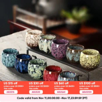 1pcs Kiln Change China Ceramic Cup Porcelain Kung Fu Tea Cups Pottery Drinkware Tableware Coffee Mug Wine Mugs Wholesale