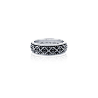 AKE AKE Athena's Spear Spinner Ring แหวนเงินแท้925 ลายหอกไขว้ของเทพอาธีนายุคกลางแบบแหวนหมุนได้