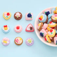 Kawaii Simulation Cupcake Miniature Food Toys DIY Handmade Refrigerator Stickers Cell Phone Case Decorations Resin Accessories