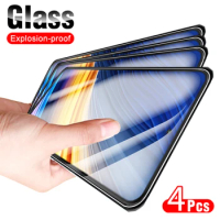 4pcs Full cover tempered glass For Xiaomi Poco X3 NFC screen protector pocophone X3pro Clear protective Glass X 3pro X3nfc