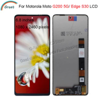 6.8'' Original For Motorola Moto G200 5G LCD Display Screen Touch Panel Digitizer Assembly Sensor For Motorola Edge S30 display