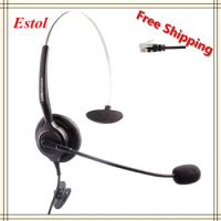 Mono monaural single ear rj9 plug headset foam ear pad call center earphone headphone training center audio gate-way headset