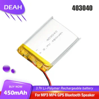 403040 043040 3.7V 450mAh Rechargeable Lithium Polymer Battery For GPS Navigator Remote Control Bluetooth Speaker Smart Watch