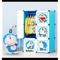 [PROMO PRODUK] MURAH! Lemari Plastik 6 Pintu Termurah Lemari Pakaian Portable Lemari Plastik Karakte