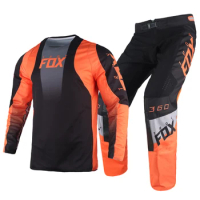 Motocross ATV 360 Dier Gear Set 2022 Combo Jersey Pants Mens MX BMX Dirt Bike Offroad Kits Moto Adult Orange Suit