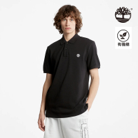 【Timberland】男款黑色休閒短袖Polo衫(A24H2001)