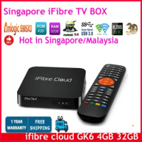 Genuine]ifibre cloud GK6 Singapore tv box starhub iFibre TV Box Media Player 4G 32G Android 9.0 Amlogic S905X3 BT5.1 Dual WiFi