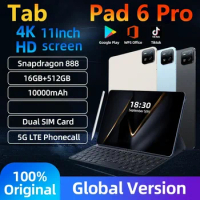 2024 Original Global Version Tablet Pad 6 Pro 1316GB+1TB Snapdragon 888 Tablets PC 5G Dual SIM Card WIFI HD 4K Tab