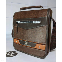 Tas Selempang Pria POLO AMSTAR Original PU Leather Tas Kulit