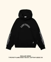 RAWTYPE RIOT Type Riot Flame Hoodie - Black XL