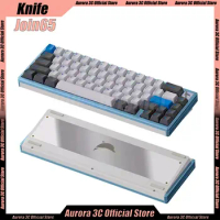 Knife Join65 Wired Mechanical Keyboard FR4 Aluminum Alloy Kit Metal Case Plate Gasket 65% Keyboard Customization for Desktop Pc