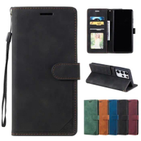 S21 FE Case For Samsung Galaxy S21 Plus Ultra Leather Wallet Flip Case For Samsung Galaxy S21FE S21 Ultra Anti-theft Brush Cover