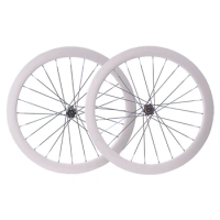 RUJIXU Carbon Fiber 144 Ring 700C Road Disc Brake Wheel Set Colorful Spokes 50mm Road Bicycle Wheelset