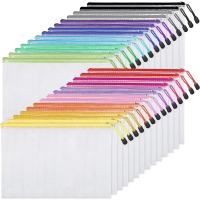 10pcs A4 File Folder Document Bag Zip Zipper Bags Waterproof Office School a4 file bag