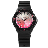CASIO 卡西歐 甜心 潛水風格漸層 手錶-粉x黑 LRW-200H-4E 32mm