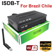 ISDB-T Set Top Box 1080P HD Terrestrial Digital Receiver ISDBT TV Receiver with HDMI RCA Interface Cable for Brazil Chile EUPlug