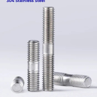 M3 M4 M5 M6 M8 M10 M12 M16 304 Stainless Steel Double End Thread Rod Stud Bolts Screws Rod Tooth Stick Headless Stud Bolts