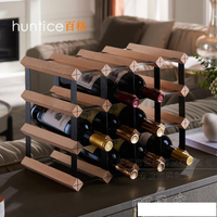 酒架紅酒具展示架實木家用小酒櫃簡約歐式時尚鑲嵌紅酒架
