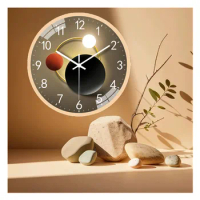 3D 8inches silent wall clock acrylic mirror wall sticker for home decoration living room quartz needle self-adhesive wall clock