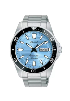 Alba Alba Jam Tangan Pria - Silver Black Blue - Stainless Steel - AL4459