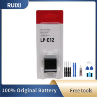 RUIXI Original Battery LP-E12 LP E12 Camera Battery For Canon EOS M M2 100D Kiss X7 Rebel SL1 EOS M EOS M2 EOS 100D DSLR Camera