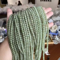 天然和田玉珠子散珠108顆佛珠玉石手鍊串珠