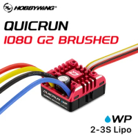 New HobbyWing QuicRun 1080 80A Waterproof Brushed ESC with for RC Crawler TRX4 SCX10 90046