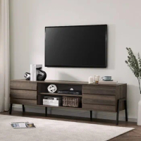 Mid-Century Modern TV Stand for TVs Up To 75 in Flat Screen Wood TV Console Media Cabinet with Storage, Home Entertainment Cente