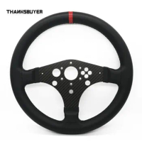 DIY Racing Wheel Carbon Fiber Game Wheel For Thrustmaster T300RS/GT Racing Game Wheel Replace Parts-Leather/Suede
