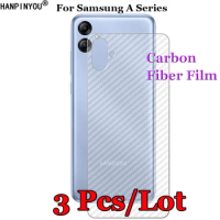 3 Pcs/Lot For Samsung Galaxy A54 A34 A24 A04 A04s A04e A14 3D Non-slip Carbon Fiber Back Skin Film Screen Protector Sticker